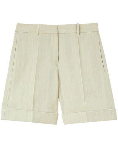 Jil Sander Creased Tailored Shorts - White