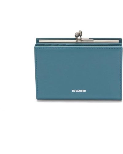 Jil Sander Small Goji leather purse - Blau