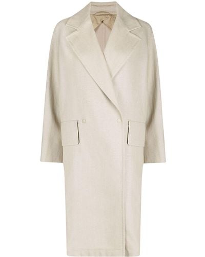 Max Mara Double-breasted Duster Coat - White
