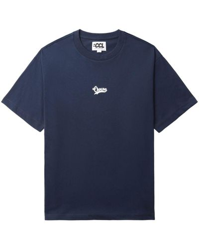 Chocoolate Logo-print Cotton T-shirt - Blue