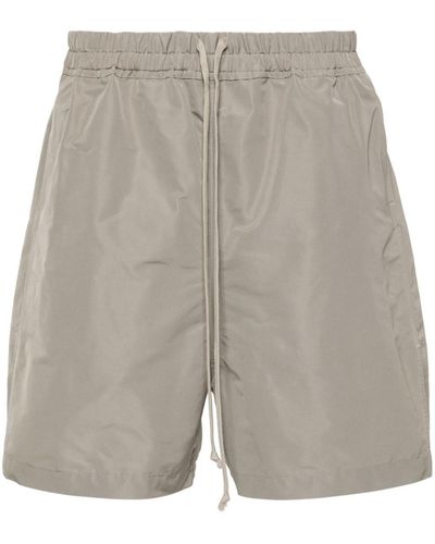 Rick Owens Side-slits Faille Bermuda Shorts - Grey