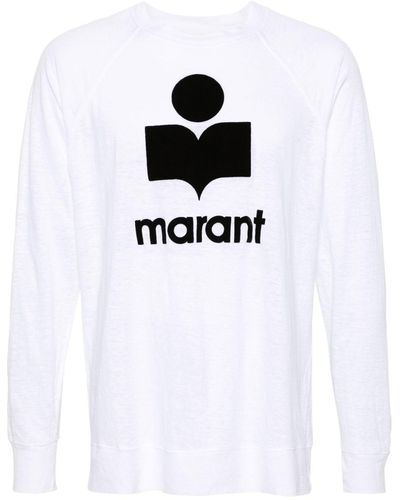 Isabel Marant Kieffer T-Shirt aus Leinen - Weiß