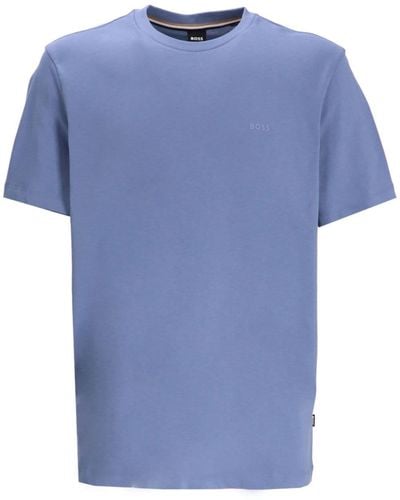 BOSS T-Shirt mit Logo-Applikation - Blau