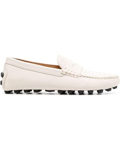 Tod's Penny-slot Leather Loafers - Natural