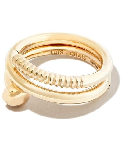 Luis Morais 14kt Yellow Gold Serpentine Screw Ring - Metallic