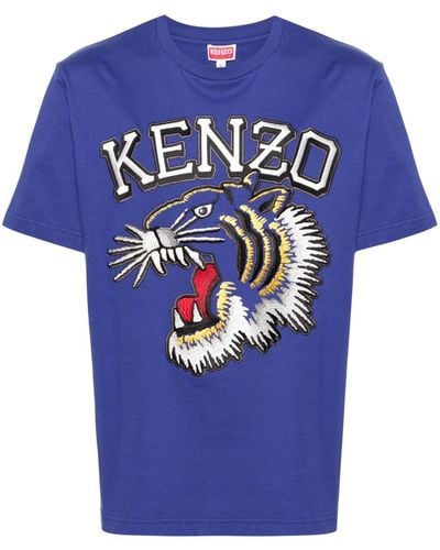 KENZO Tiger Varsity T-Shirt - Blau