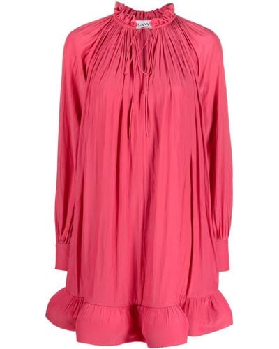 Lanvin Mini-jurk Met Ruches - Roze