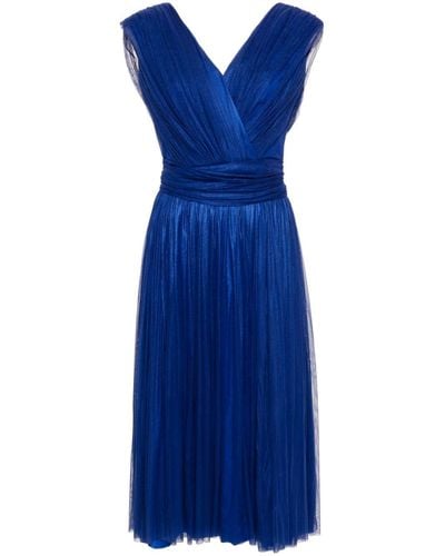 Rhea Costa Draped Midi Dress - Blue