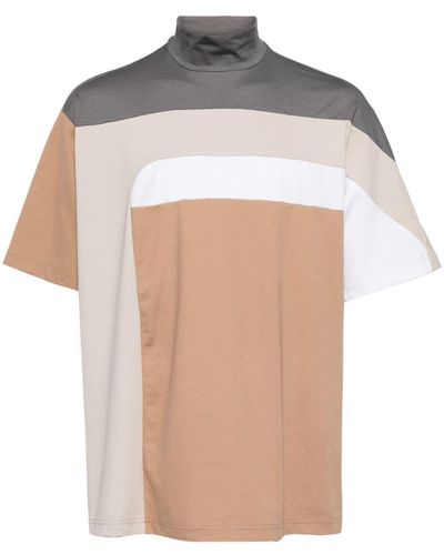Kolor T-Shirt in Colour-Block-Optik - Weiß