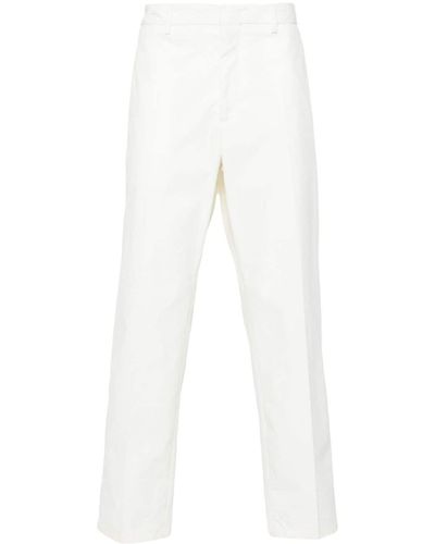Jil Sander Pressed-crease Straight-leg Trousers - White