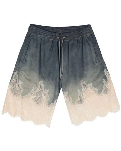 DIESEL De-Malkia Chambray-Shorts - Blau