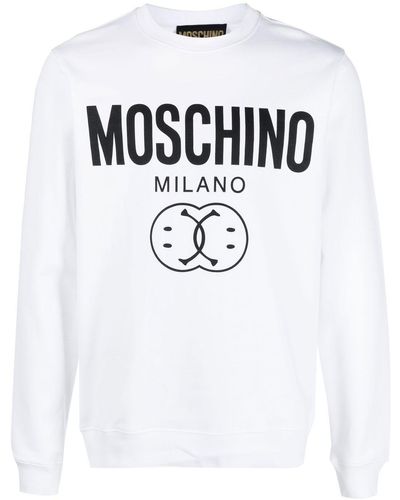 Moschino Sweatshirt mit Logo-Print - Weiß