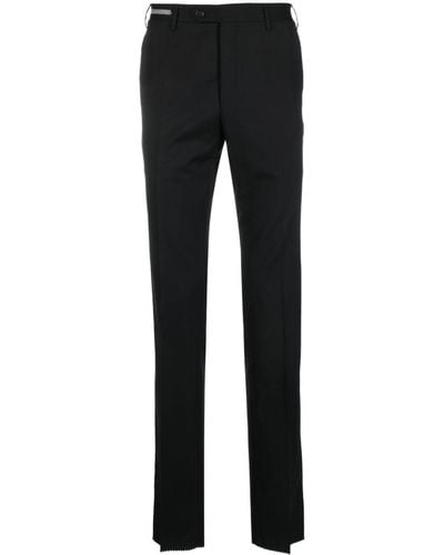 Corneliani Slim-cut Virgin-wool Trousers - Black