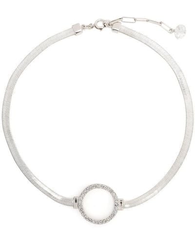 Isabel Marant Crystal-circle Bracelet - White