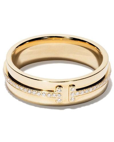 Tiffany & Co. Anillo Tiffany T estrecho de diamantes en oro amarillo de 18kt - Metálico