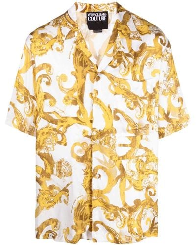 Versace Camisa con estampado Barocco - Metálico