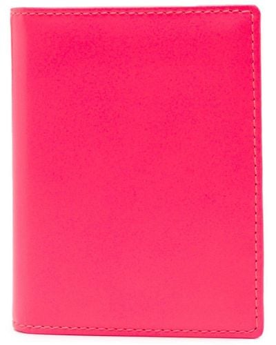 Comme des Garçons Bi-fold Leather Cardholder - Pink