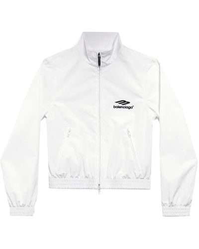 Balenciaga Veste de sport à logo imprimé - Blanc