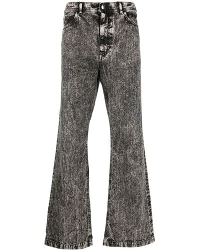 Marni Marble-dyed Flared Jeans - Grey