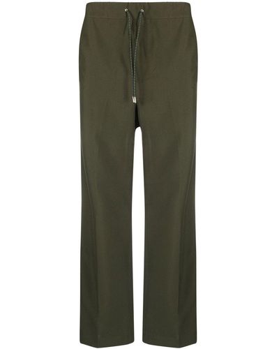 OAMC Cropped Drawstring-waist Pants - Green