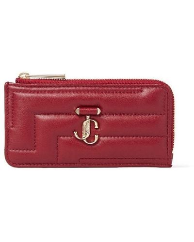 Jimmy Choo Lise-z Quilted Wallet - Red