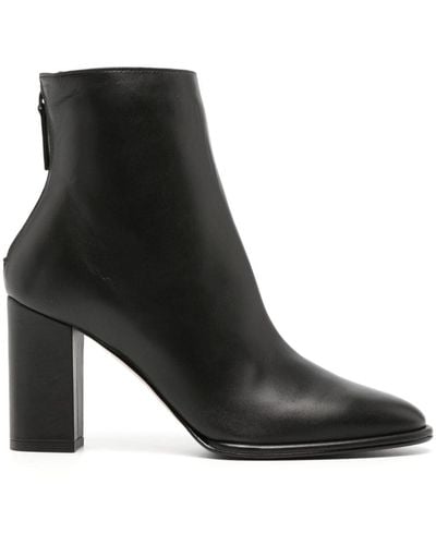 Le Silla Elsa 85mm Leather Ankle Boots - Black