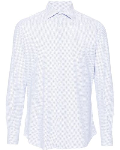 Glanshirt Grapgic-print Stretch-jersey Shirt - White