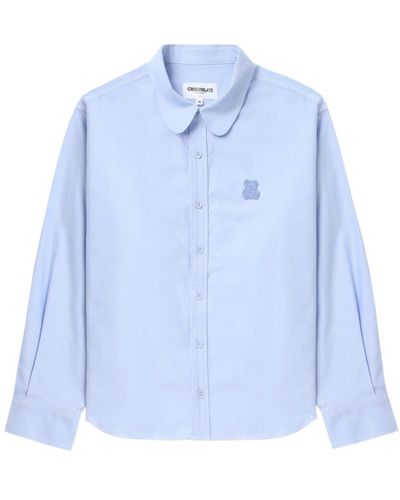 Chocoolate Camisa con aplique del logo - Azul