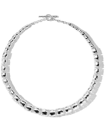 Ippolita Sterling Silver Classico Hammered Beaded Necklace - Metallic