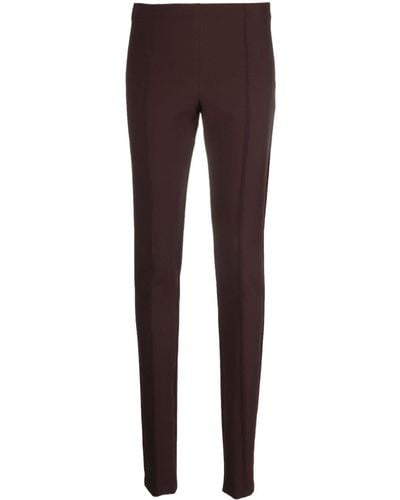 Semicouture High-waisted Slim-cut Tapered Pants - Brown