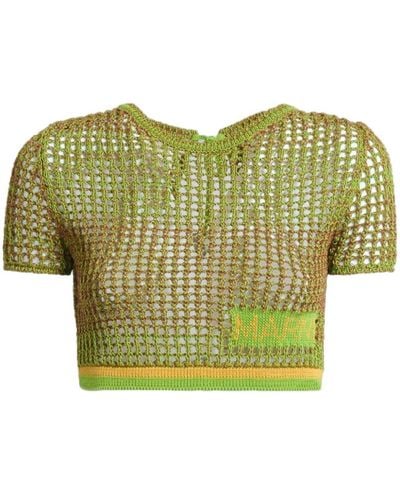 Marni Crochet-knit Cropped Top - Green