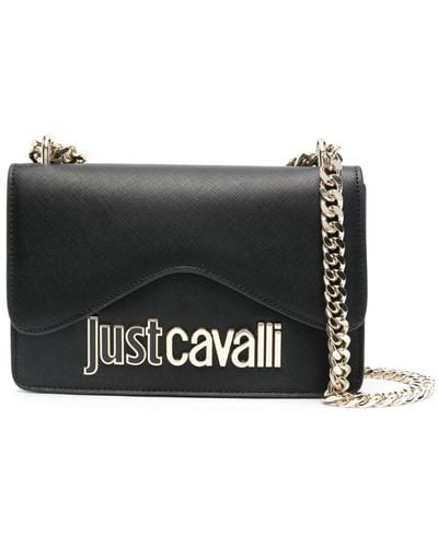 Just Cavalli ロゴ ショルダーバッグ - ブラック
