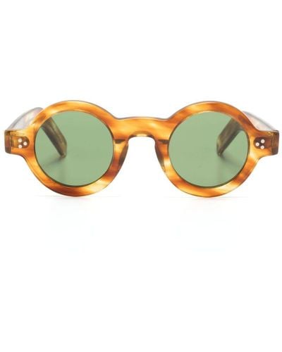 Lesca Tabu Round-frame Sunglasses - Yellow