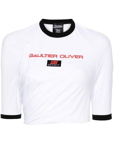 Jean Paul Gaultier X Shayne Oliver folded-style T-shirt - Weiß