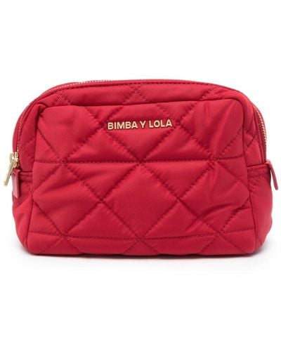 Bimba Y Lola Gesteppte Kosmetiktasche mit Logo - Rot