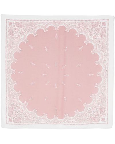 Destin Paisley-print Cotton Scarf - Pink