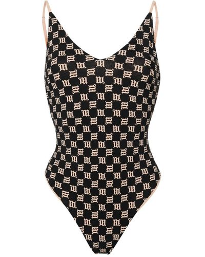 MISBHV Monogram-pattern Swimsuit - Black