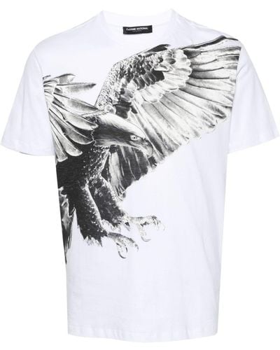 CoSTUME NATIONAL T-Shirt mit Adler-Print - Weiß