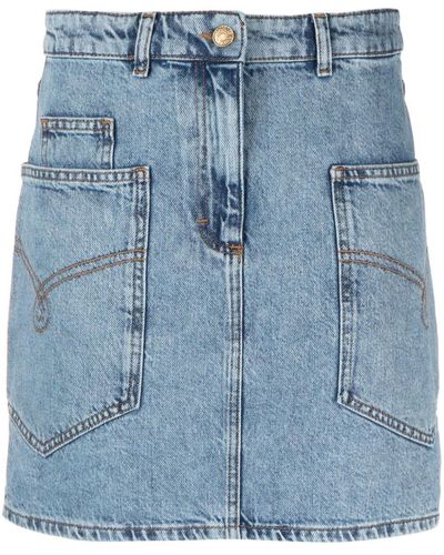 Moschino Jeans Cotton Denim Short Skirt - Blue