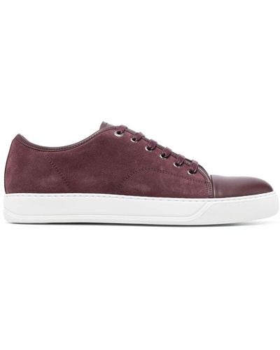 Lanvin Dbb1 Low-top Leather Sneakers - Purple