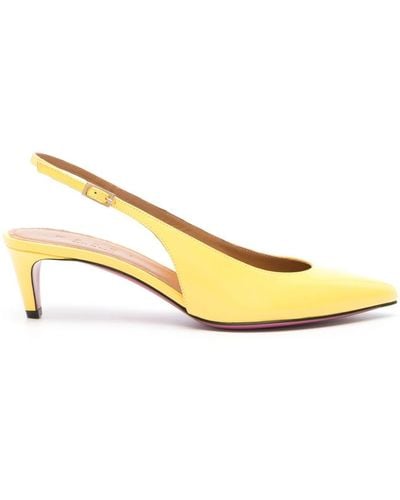 Marni Leren Slingback Pumps - Metallic