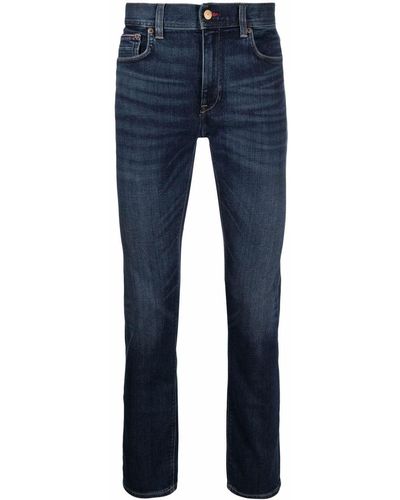Tommy Hilfiger Jeans slim Bleecker Flex con effetto schiarito - Blu