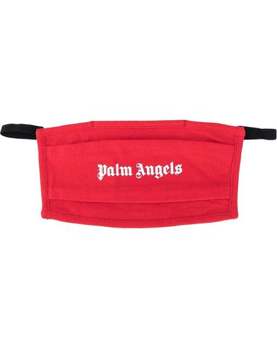 Palm Angels Masque à logo imprimé - Rouge