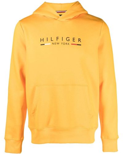 Tommy Hilfiger Logo-print Hoodie - Yellow