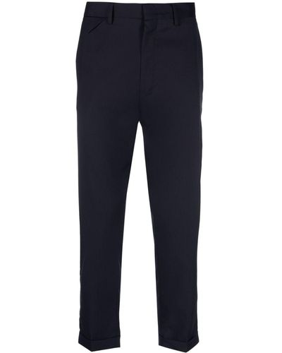 Low Brand Cropped Tailored Trousers - Blue