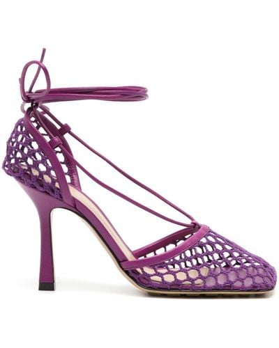 Bottega Veneta Stretch 90mm mesh sandals - Pink