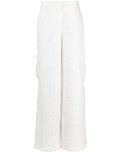Kalmanovich Gerade Hose aus Tweed - Weiß