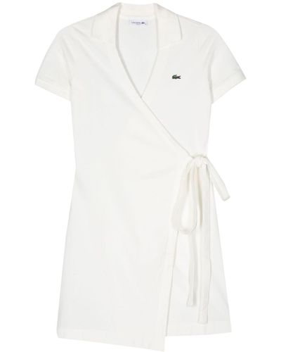 Lacoste ロゴパッチ ドレス - ホワイト