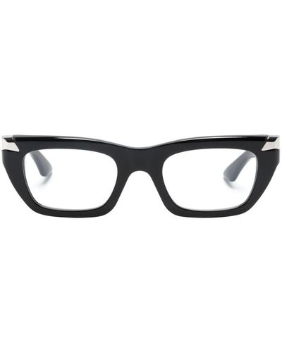 Alexander McQueen スクエア眼鏡フレーム - ブラック