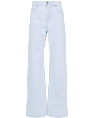 Versace Gerade Jeans mit Logo-Patch - Blau